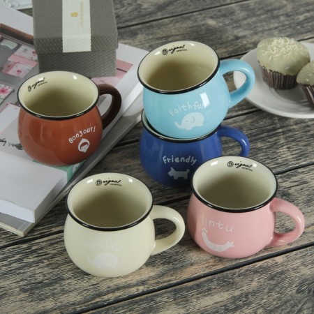 Ceramic "Dreams" mug, 250 ml, pattern and color mix-8