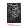 Owl engraving with the metallic effect “Gold”, 13x19 cm