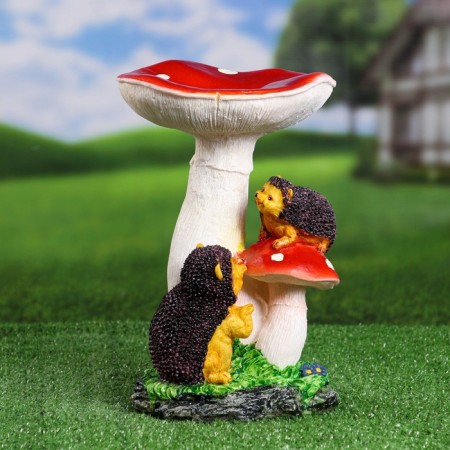 Garden figure "Fleeter with Hedgehogs" 30x19x19cm-3