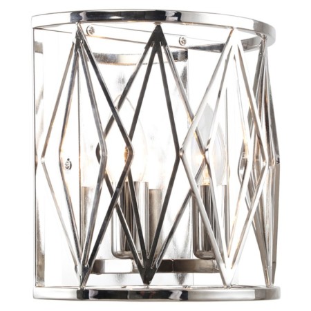 Wall lamp STILFORT 3020/11/02W Rombik, 2x40W, E14, 220x220x220 mm, Nickel color