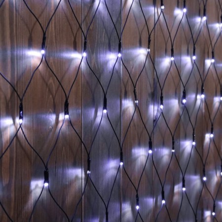 Garland "Network" 2 × 3 m, IP44, UMS, dark thread, 384 LED, white glow, 220 V-1