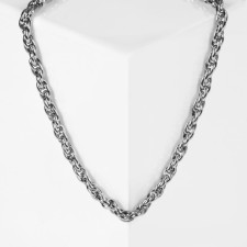 The Gladiator chain spiral weaving, the color of silver, 50 cm