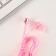 Vacuum headphones with rhinestones, pink