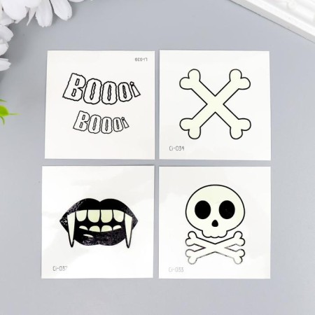 Tattoo on the body phosphorus "horror stories" mix 6x6 cm