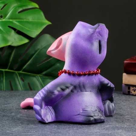 The piggy bank "Raven - Beauty requires the means" purple, 20cm-5