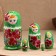 Nesting doll "Anastasia", green dress, 5 doll, 16 cm