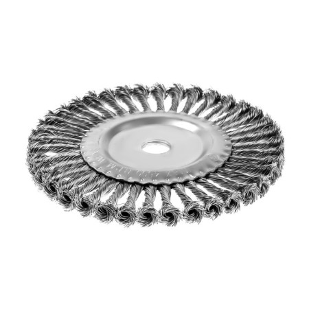 Metal brush for ushm tundra, twisted wire, flat, landing 22 mm, 200 mm