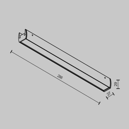 TECHNICAL TR161-1-16W3K-B BASIS, 280x27x29 mm track lamp, LED, 16W, 640LM, 3000K, black color black-6