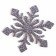 Decor "Snowflakes", set 9 pcs., Color silver