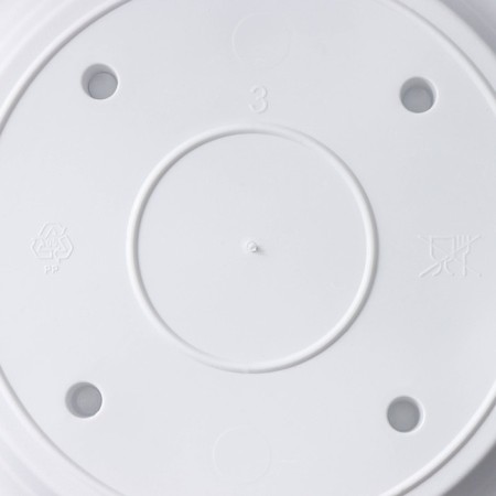 Pot for flowers with the Sylver Eco Podon, 1.9 L, D = 18 cm, white color-3