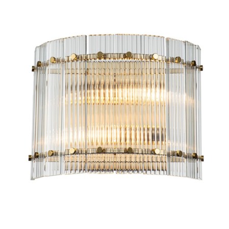 Bra Indigo, 12024/2W Brass. 2x40W, E14, 190x330x250 mm, transparent color