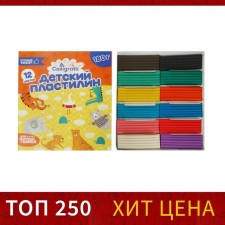 Calligrata plasticine, 12 colors, 180 g
