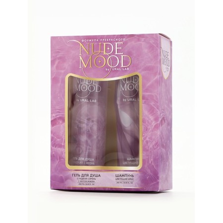 Gift set Ural Lab: shower gel and hair shampoo, 2x250 ml, aroma of iris and lilac-11