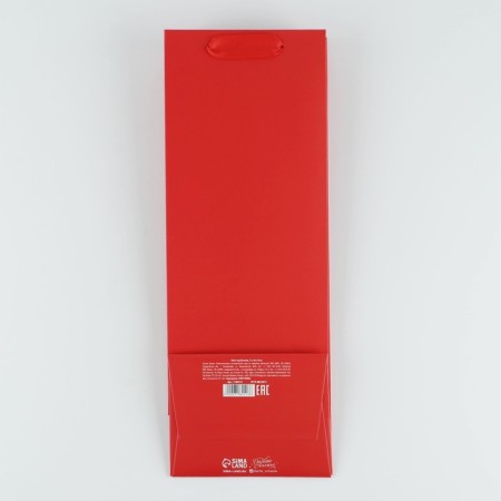 Gift package for a bottle, packaging, "red", 13 x 36 x 10 cm-3