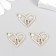 Decor for creativity metal, rhinestones "woven heart" 2.3x1.7 cm