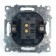 2-seater USB (mechanism), 250V, 2.1A, series of Catherine, GLS10-7115-05, black