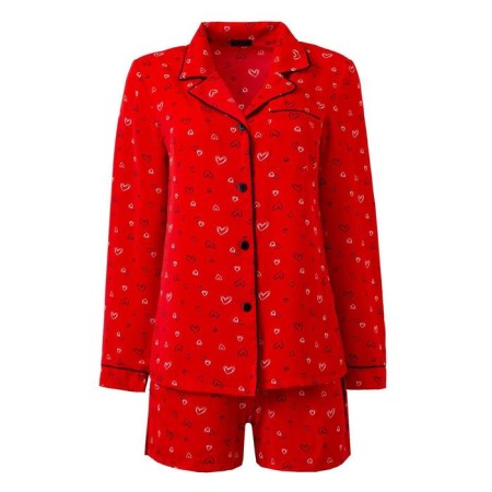 Women's pajamas (shirt, shorts) minku: Light Touch color red, rr 42-9