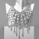 Necklace "ice" grid, white color in silver, 40 cm