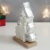 Souvenir ceramics, tree "deer at the Christmas tree" silver 17.7x5.2x12 cm