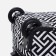 Small suitcase 52 l (s) "Factory Cartes", lightning department, external pocket, 2 wheels, black/white color