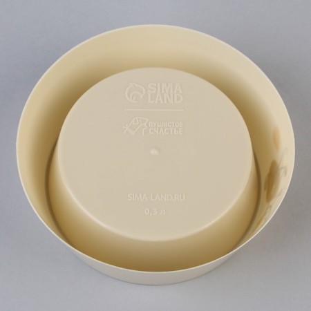 Plastic bowl “CAT”, beige, 300 ml-6