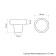 Handle button tundra RK101, color chrome with a white insert