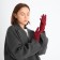 Gloves are female, dimensionless, without insulation, burgundy color