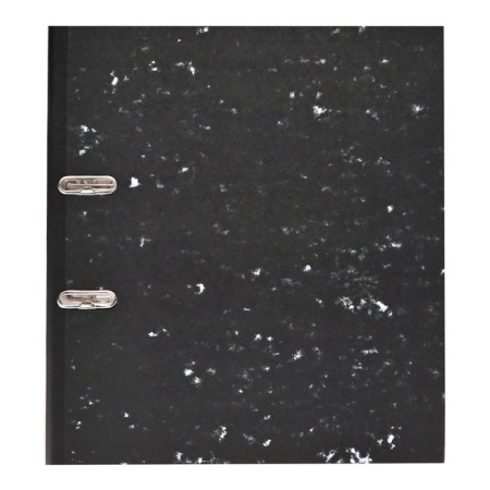 The registrar folder 75 mm, A4, calligrata, economical marble, black, mix-13