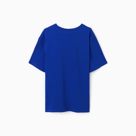 Female T-shirt, bright blue, size One size (42-46)-5