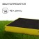 The flowerbed is galvanized, 50 × 50 × 15 cm, yellow, “quadro”, Greengo