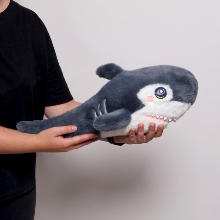 Soft toy "Shark", dark gray color, 45 cm-8
