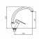 Fashun A4104-2 kitchen mixer, single-leaf, 40 mm cartridge, brass, chrome