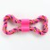 A toy is twisted from rubber and rope "Putness", 19.5 cm, pink