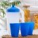Set for drinks is plastic, 4 items, jug 2 l, 3 cups 500 ml, 20 × 12 × 26 cm, blue color