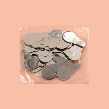 Metallic filamenter, 3.2 × 1.8 cm, silver color-2