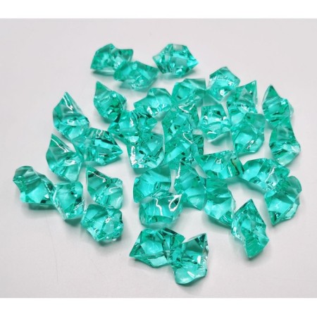Artificial ice, 260 pcs, 25 x 18 mm, turquoise-2