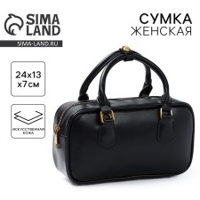 Women's bag made of artificial leather, 24*13*7 cm, black color