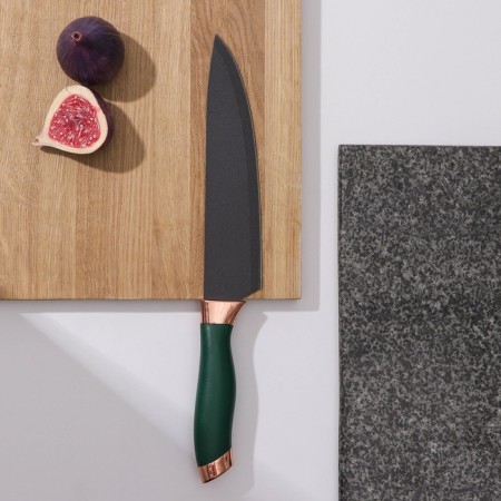 Knife Chef Dolyana "Esiralda", chef, blade 20 cm, green color-1