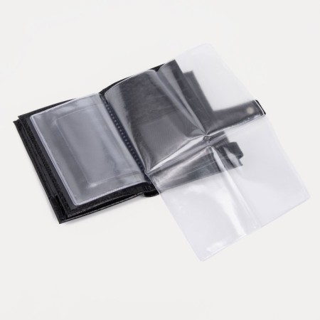 Male purse on a magnet for auto documents and passports, black color-4