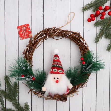 New Year's Wreath D-22 cm "Scandinavia" Gnome-1