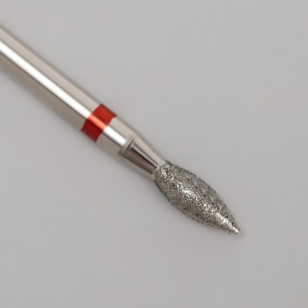 Diamond milling cutter for the flame manicure, small grain, 2.3 × 5 mm, in a plastic case-3