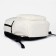 School backpack from textiles with a zipper, 3 pockets, wallet, white color