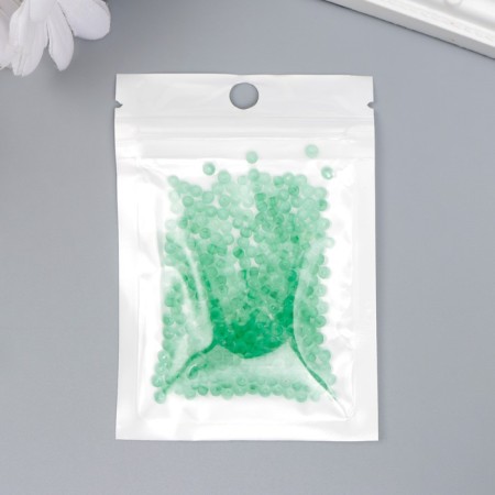 Glass 8/0 "Matte translucent. Green grass" 10 grams-2