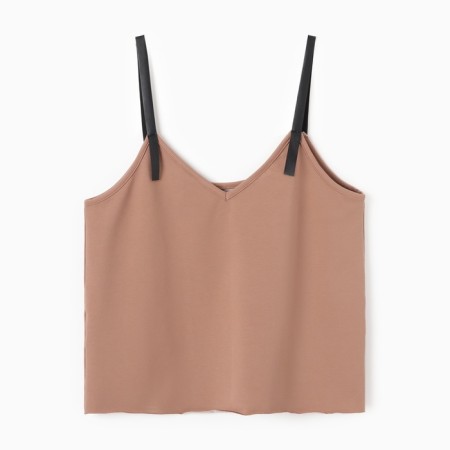 Female top on the straps Minaku: Casual Collection Beige color, rr 46-7
