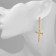 Earrings metal "Cross and chain" weaving, color gold