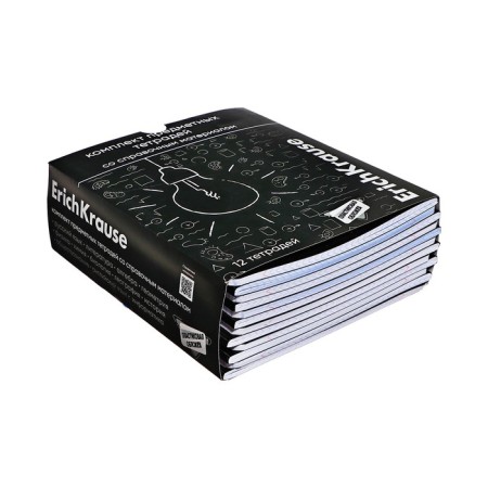 A set of subject notebooks 48 sheets, 12 pieces, Erichkrause "Ves in the root", plastic cover silk-screen covers, Blok Offset 100%, information block-2