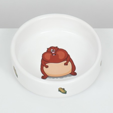 Ceramic bowl for rodents "corn" 80 ml 8.5 x 3 cm-1