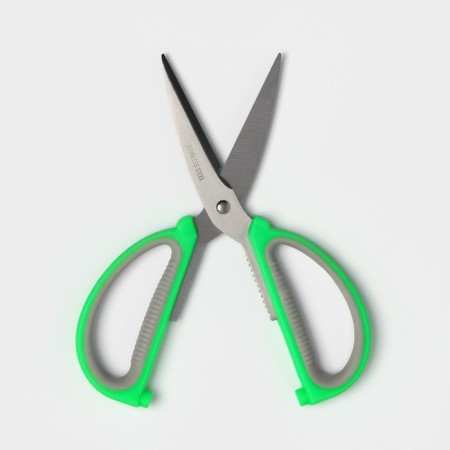 Scissors kitchen shares "Assistant", 15 cm, green color-1