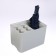 Umbrella stand, plastic, 6 round, 4 square departments, 18 × 18 × 26.5 cm, gray