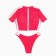Separate Minaku swimsuit with a zipper, pink color, size 46